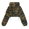Cropped Windbreaker Full Zip Jacket