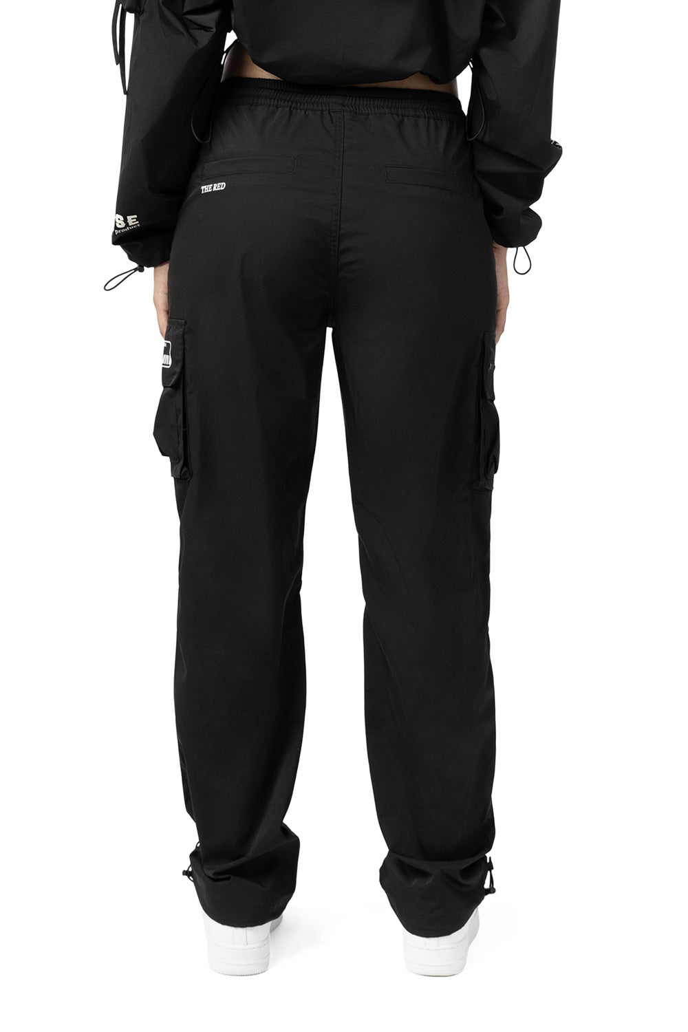 Smoke Rise RED Slouched Straight Pants - Black