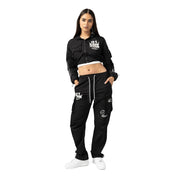 Smoke Rise RED Slouched Straight Pants - Black