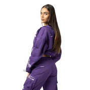 Smoke Rise RED Dropped Shoulder Utility Jacket - Muted Purple