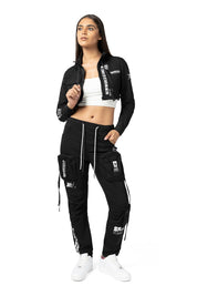Smoke Rise RED Utility Full Zip Jacket - Black