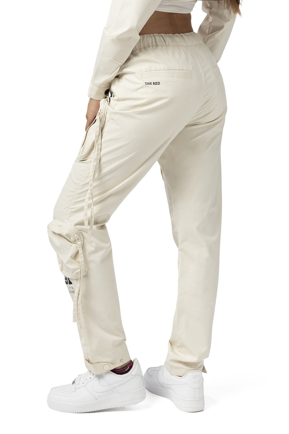 Smoke Rise RED Relaxed Slouch Utility Cargo Pants - Oatmeal