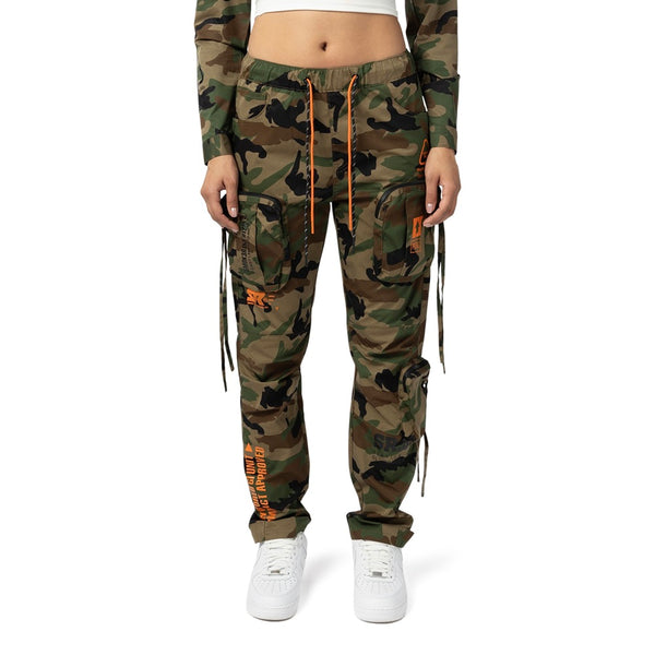Relaxed Slouch Utility Cargo Pants - Wood Camo - SMOKERISENY