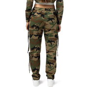 Smoke Rise RED Relaxed Slouch Utility Cargo Pants - Wood Camo