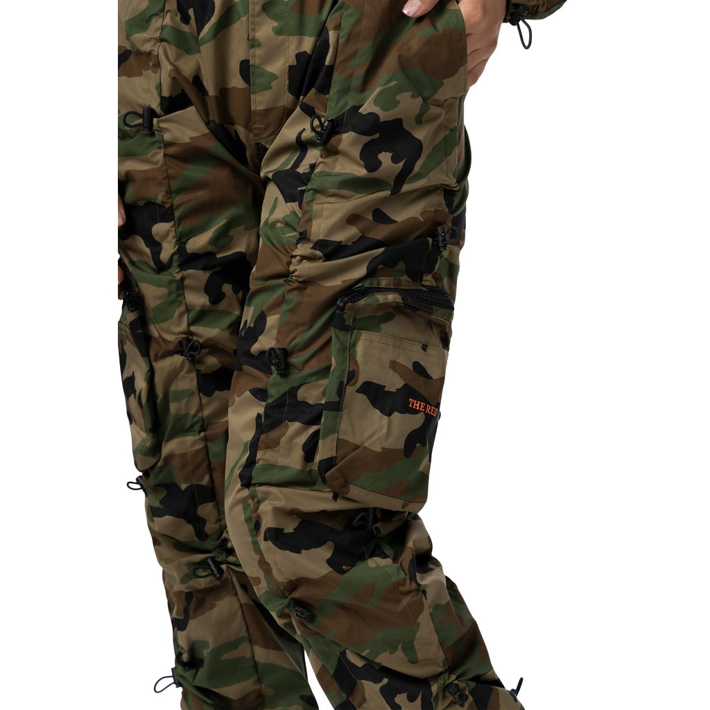 Smoke Rise RED High Rise Multi Bungee Joggers - Wood Camo