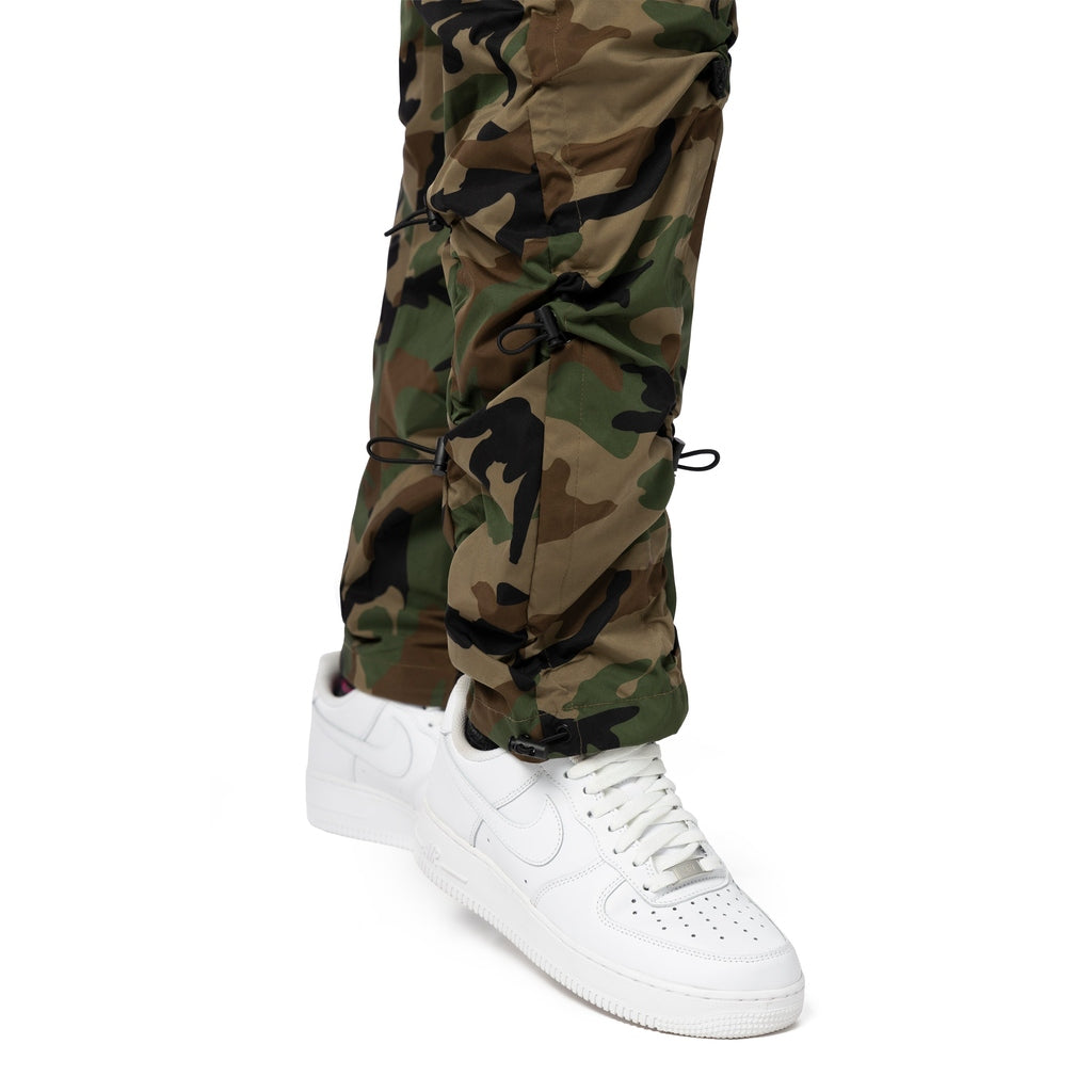 Smoke Rise RED High Rise Multi Bungee Joggers - Wood Camo