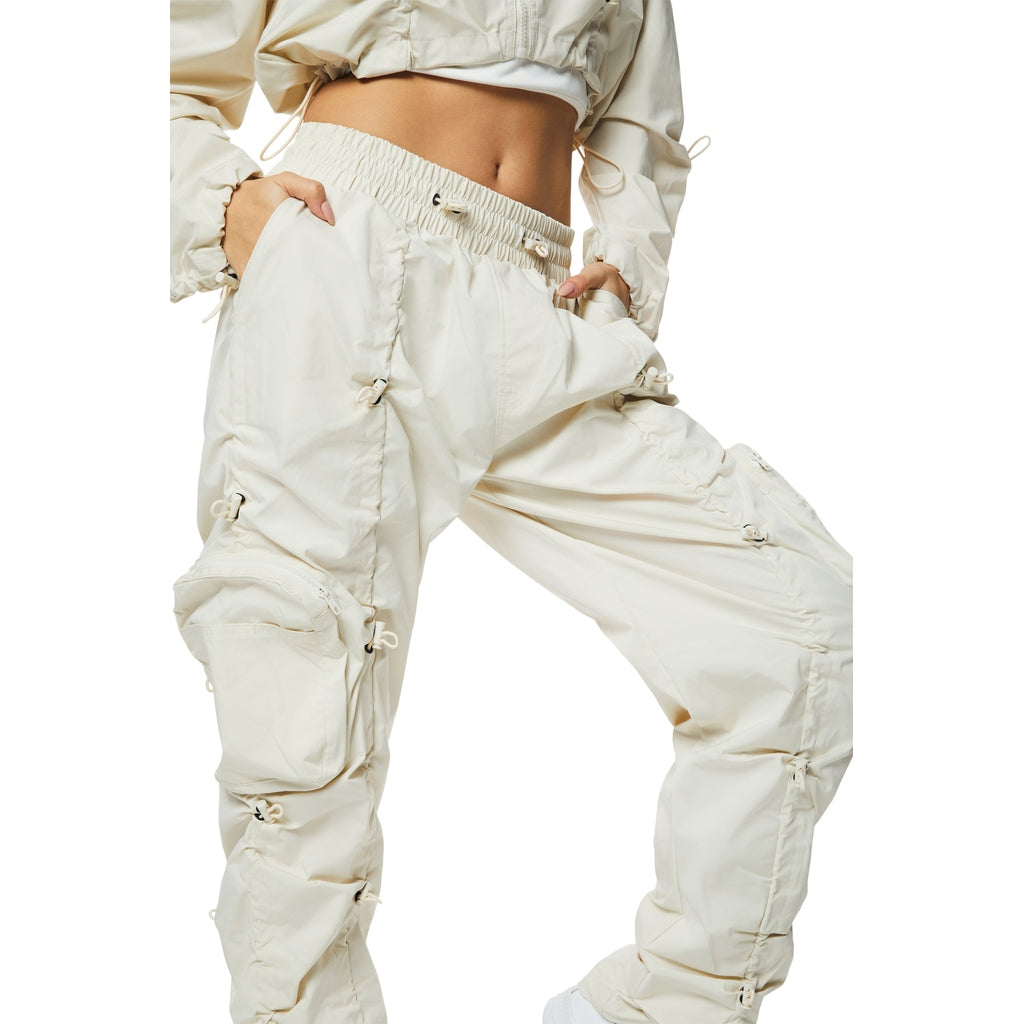 Smoke Rise RED High Rise Multi Bungee Joggers - Oatmeal