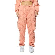 Smoke Rise RED High Rise Multi Bungee Joggers - Sand Coral