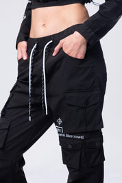 Relaxed Utility Slouched Pants - Black