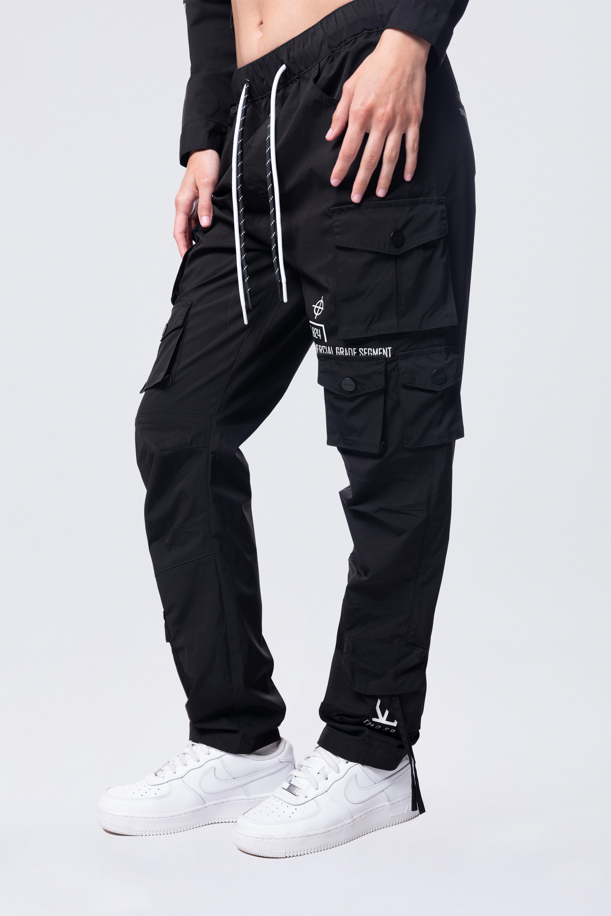 Relaxed Utility Slouched Pants - Black