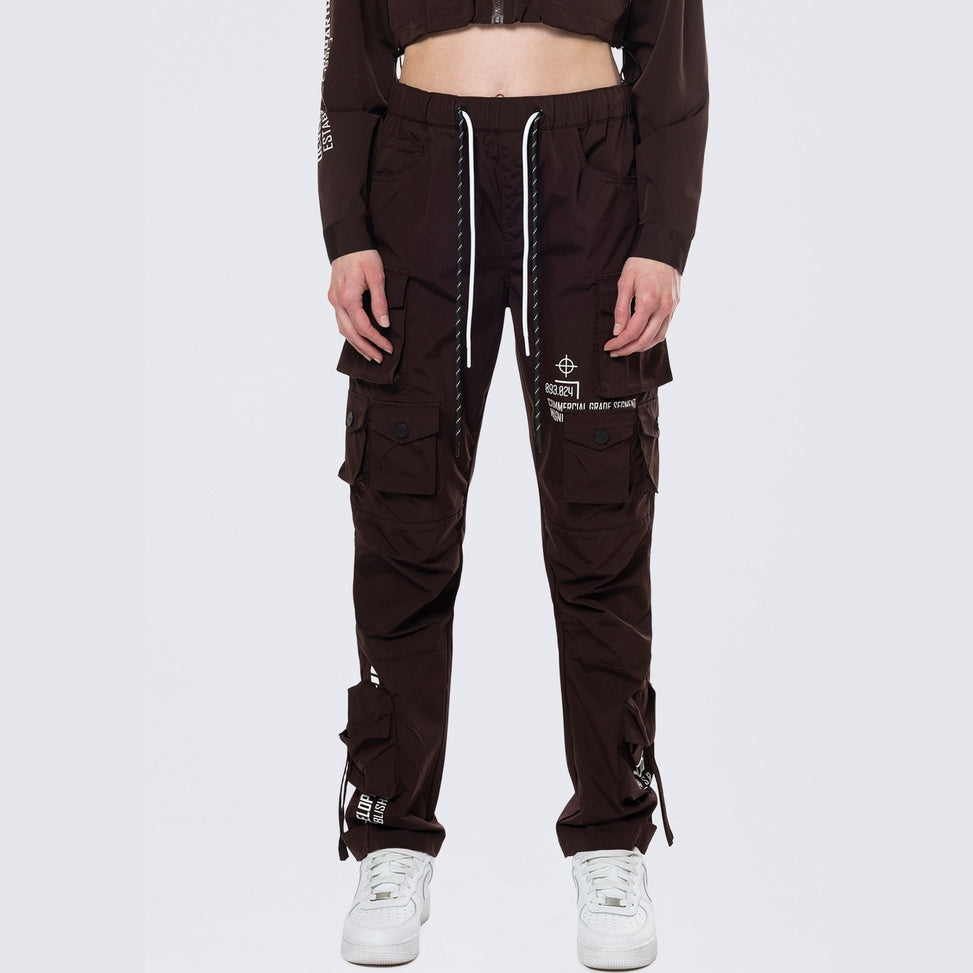 Smoke Rise RED Relaxed Utility Slouched Pants - Espresso