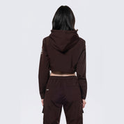 Smoke Rise RED Hooded Utility Full Zip Jacket - Espresso