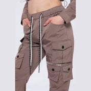 Smoke Rise RED Relaxed Utility Slouched Pants - Smokey Mauve
