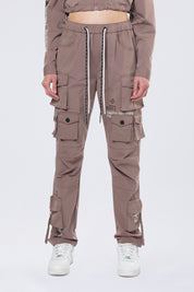 Relaxed Utility Slouched Pants - Smokey Mauve