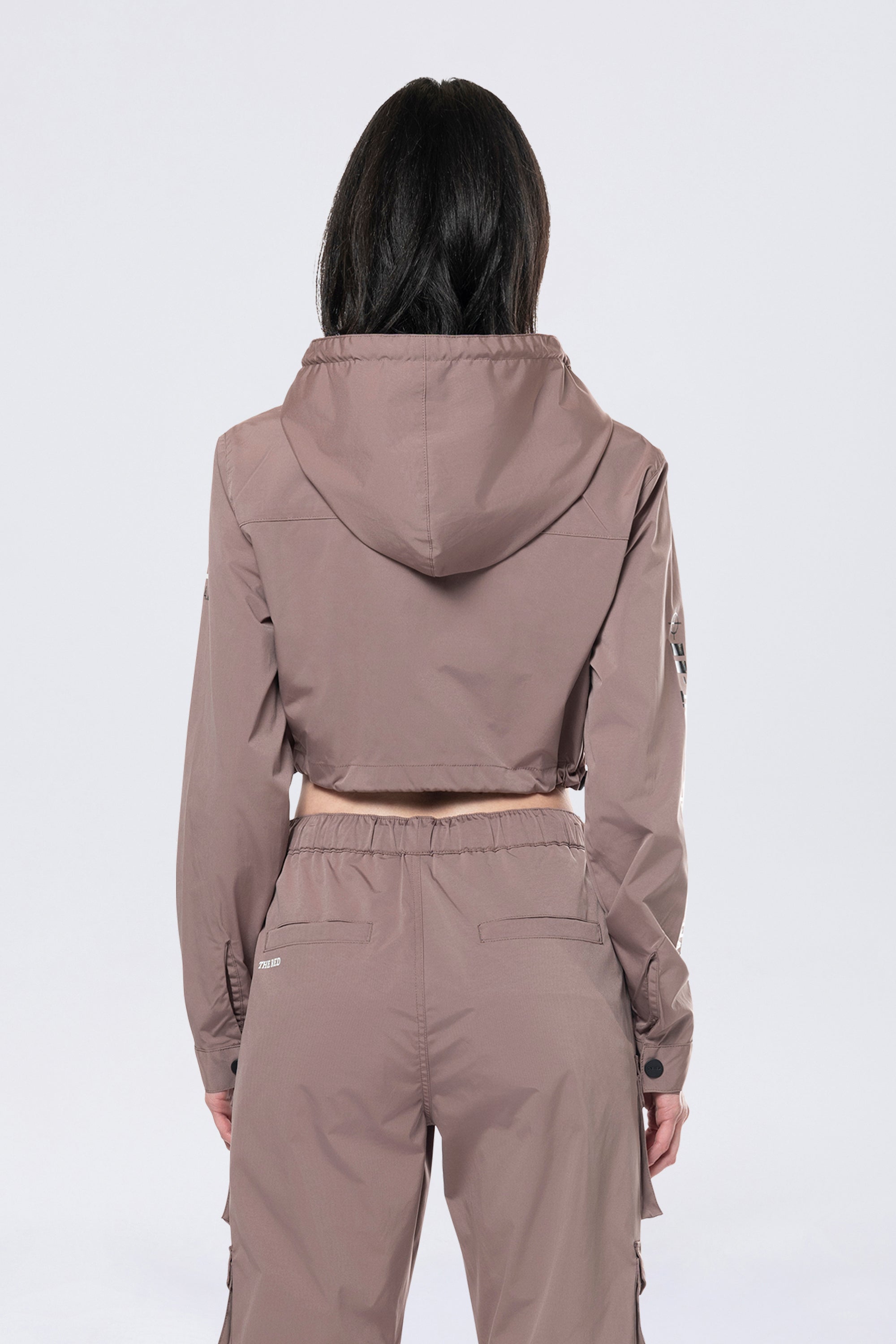 Hooded Utility Full Zip Jacket - Smokey Mauve