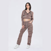 Smoke Rise RED Relaxed Utility Slouched Pants - Smokey Mauve