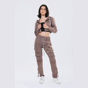 Smoke Rise RED Relaxed Utility Slouched Pants - Smokey Mauve