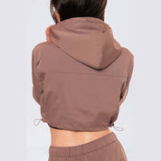 Smoke Rise RED Hooded Utility Full Zip Jacket - Smokey Mauve