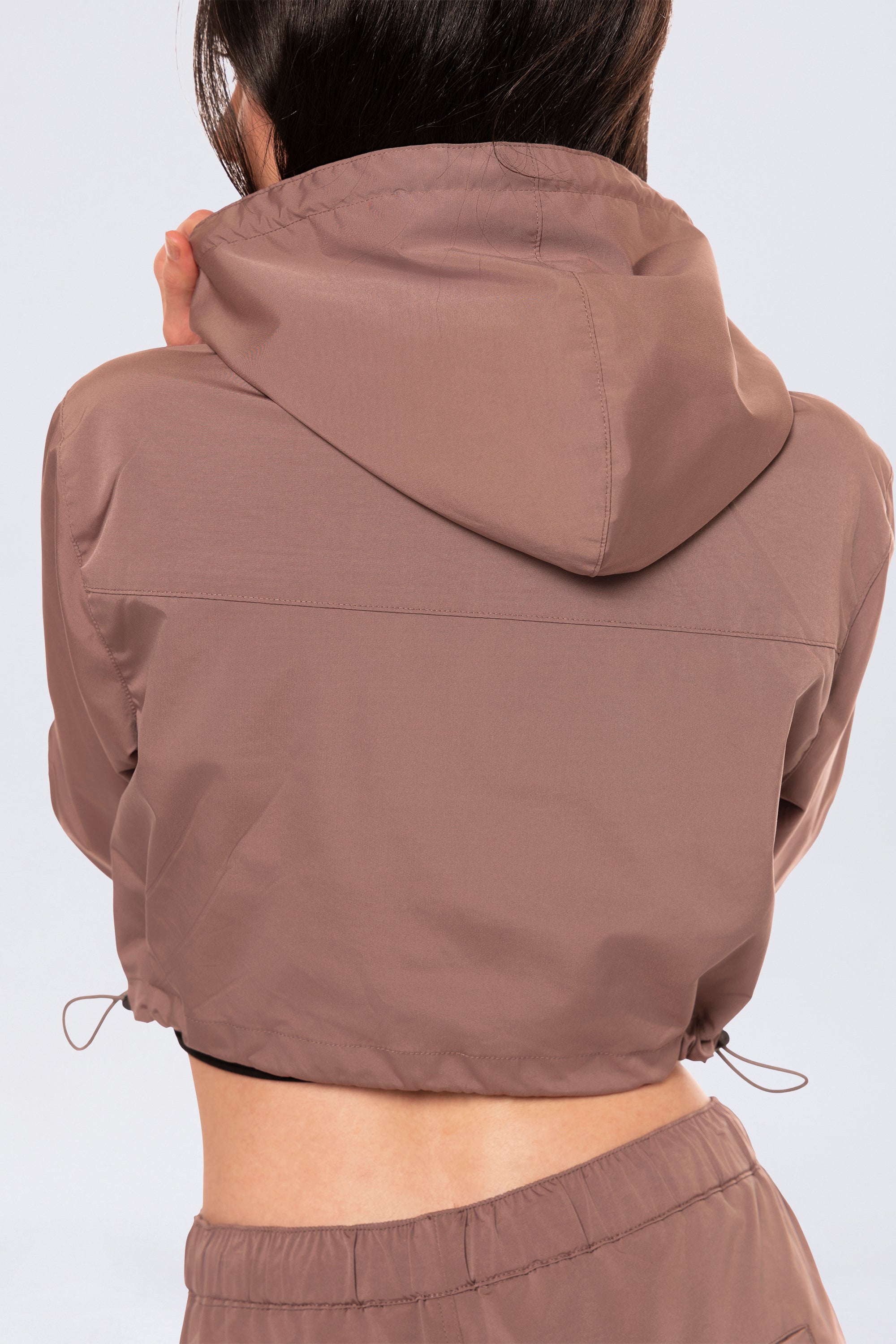 Hooded Utility Full Zip Jacket - Smokey Mauve