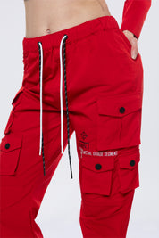 Relaxed Utility Slouched Pants - True Red