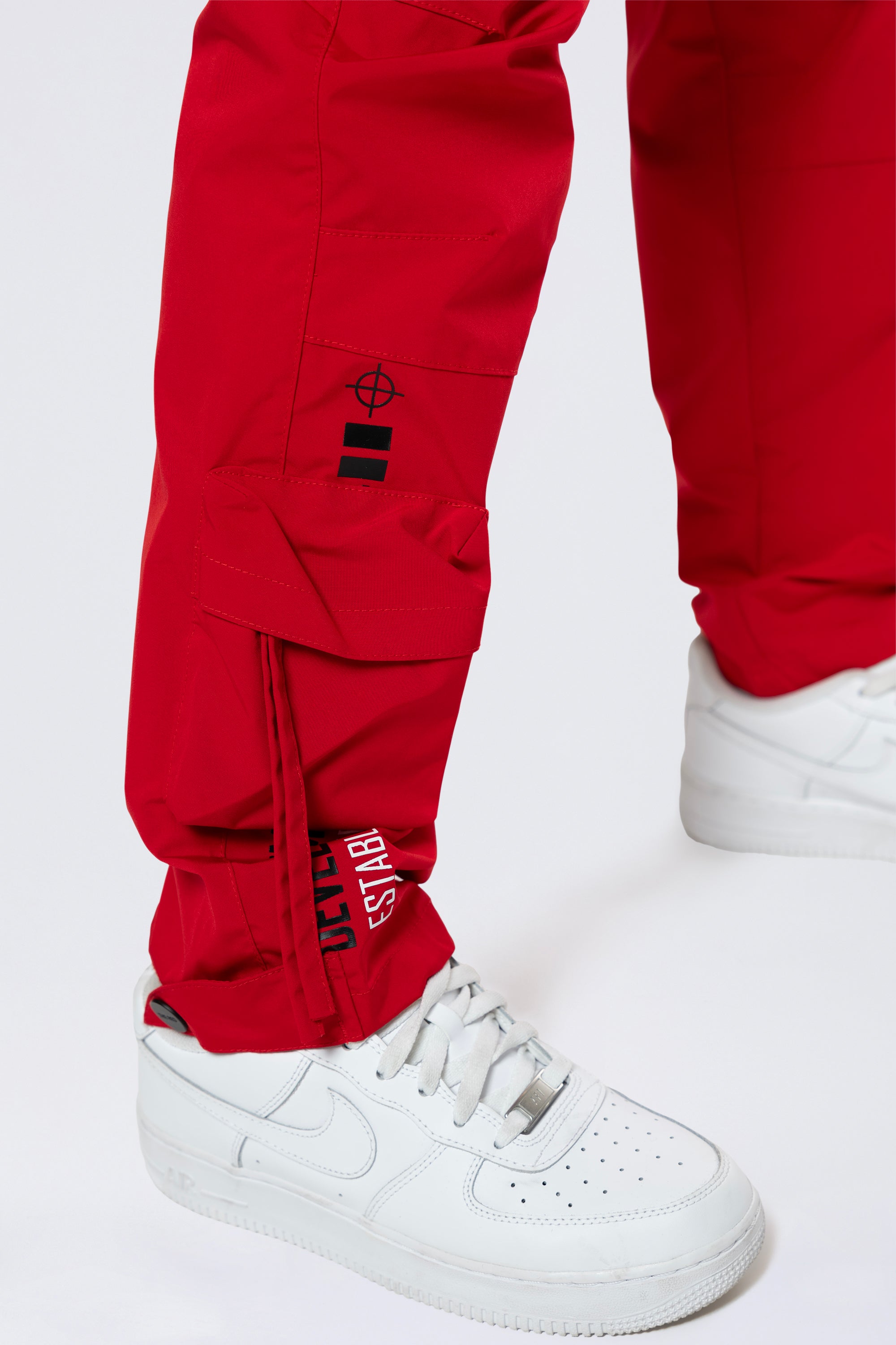 Relaxed Utility Slouched Pants - True Red