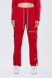 Relaxed Utility Slouched Pants - True Red