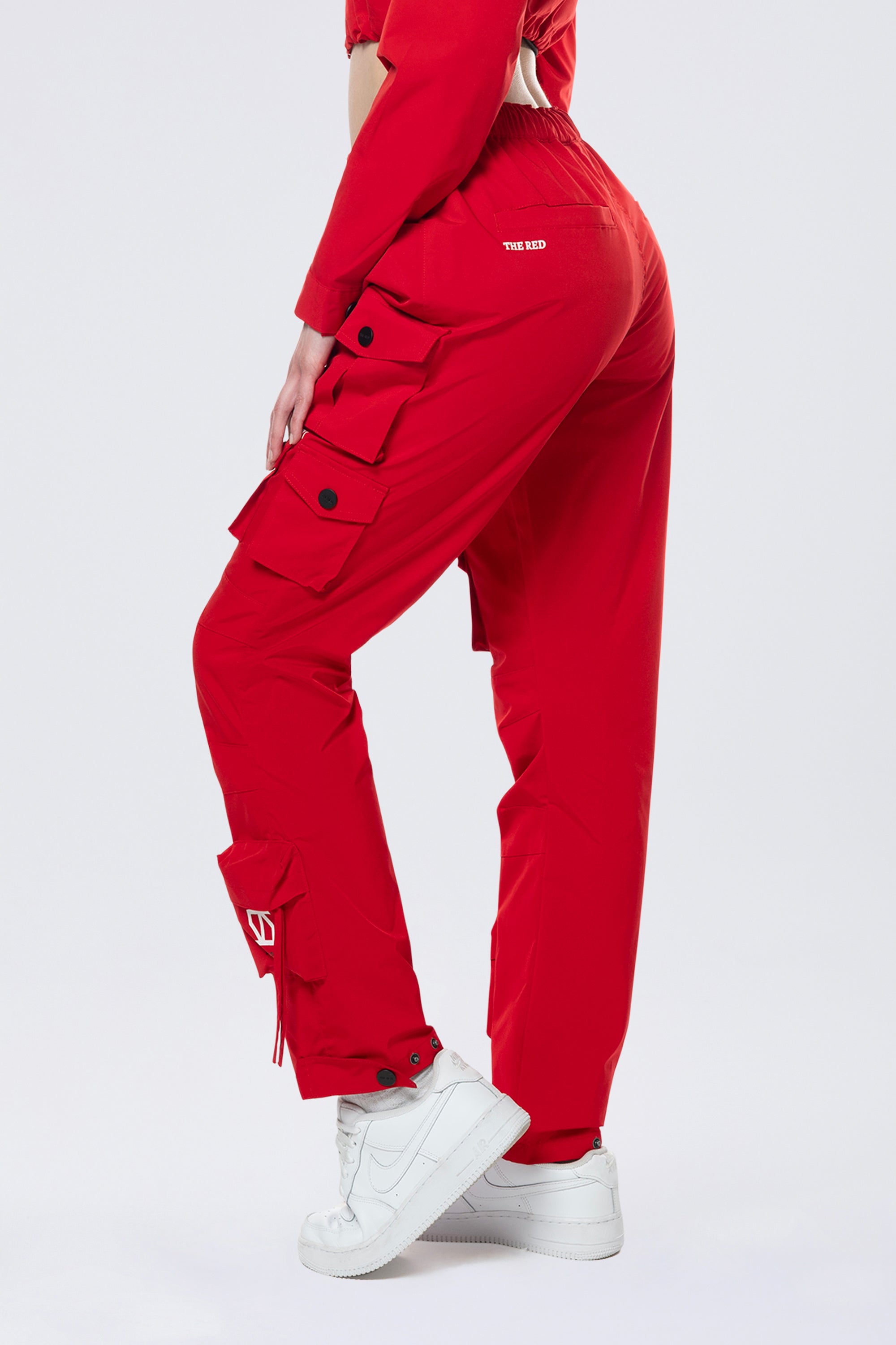 Relaxed Utility Slouched Pants - True Red