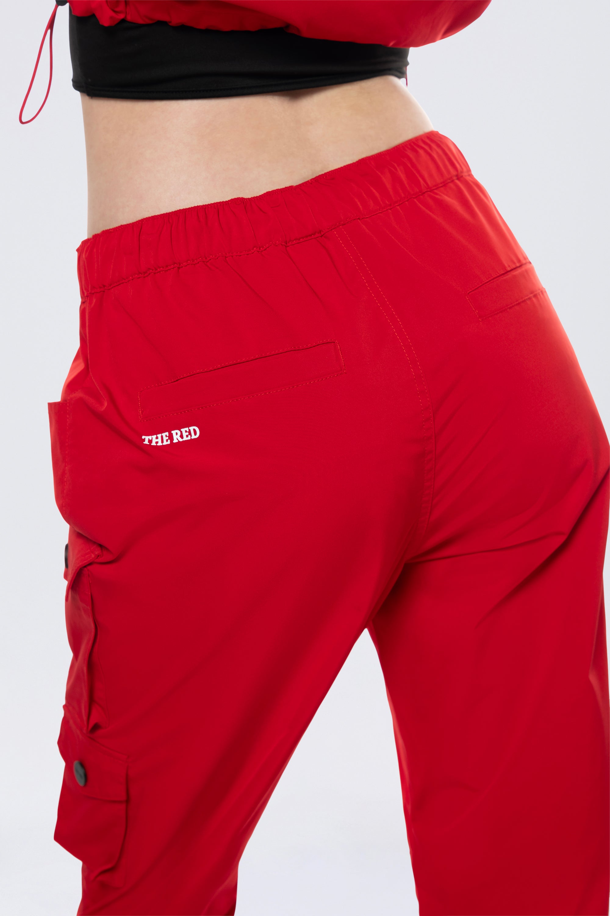 Relaxed Utility Slouched Pants - True Red