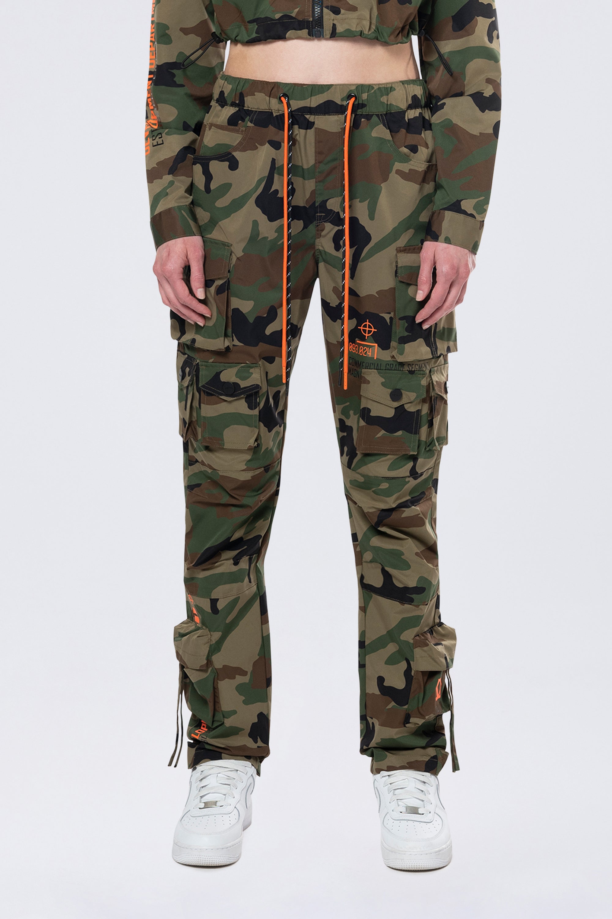 Relaxed Utility Slouched Pants - Wood Camo