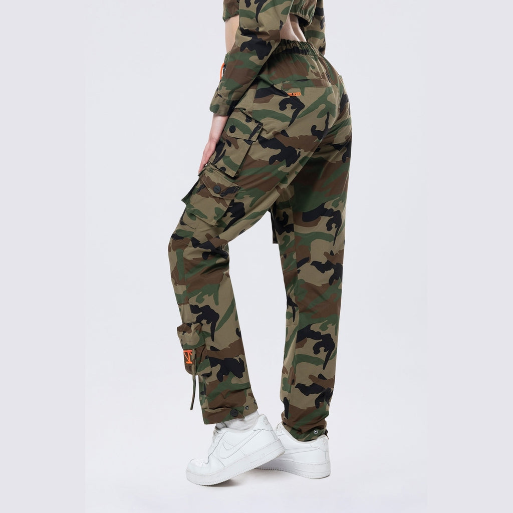 Smoke Rise RED Relaxed Utility Slouched Pants - Wood Camo