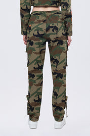 Relaxed Utility Slouched Pants - Wood Camo