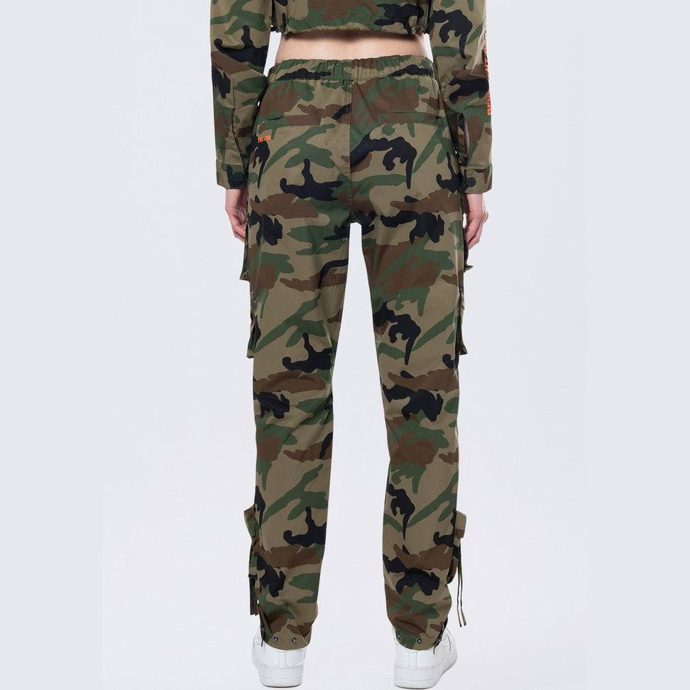 Smoke Rise RED Relaxed Utility Slouched Pants - Wood Camo