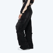 High Rise Wide Leg Jeans - Carbon Black