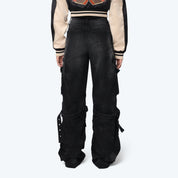 High Rise Wide Leg Jeans - Carbon Black