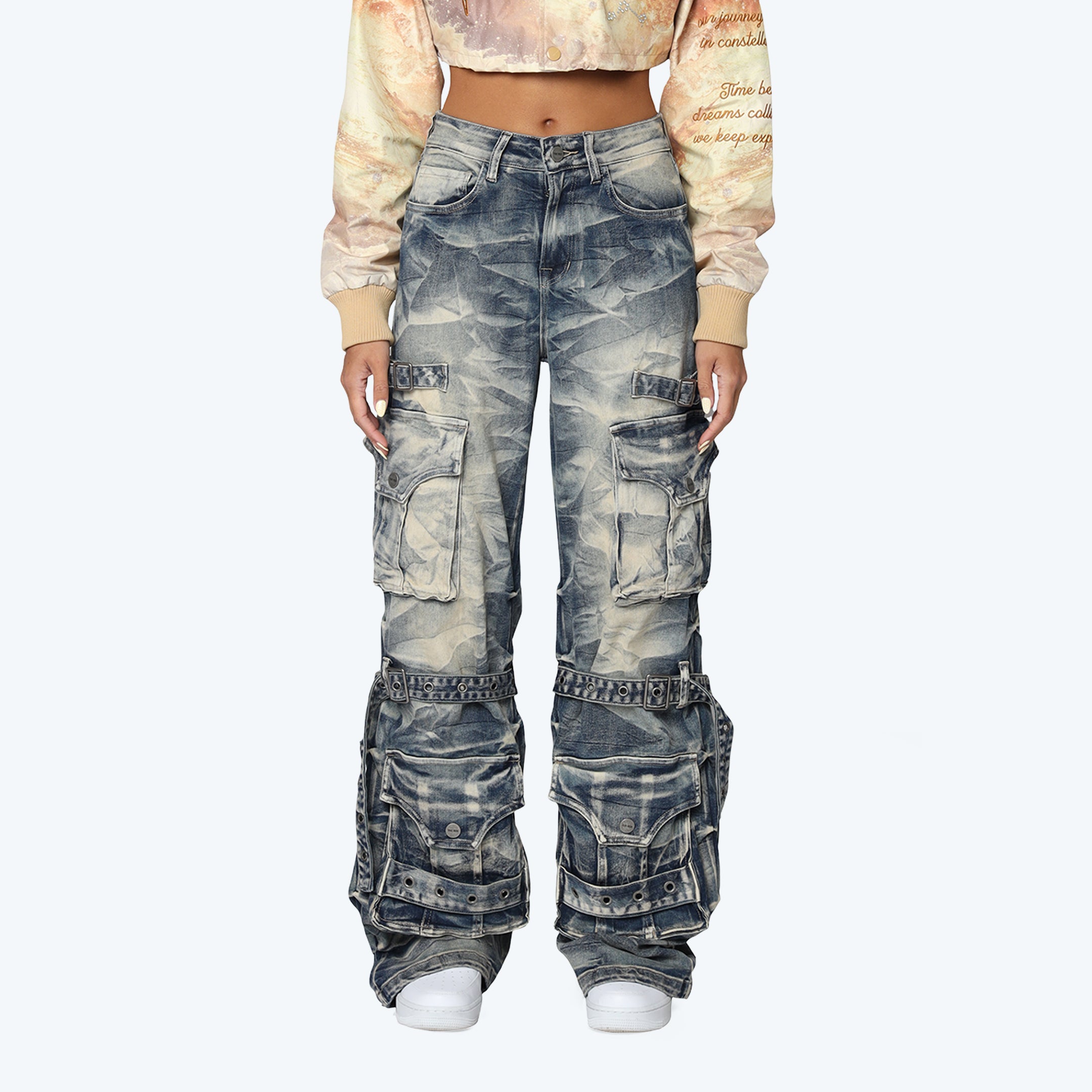 High Rise Wide Leg Jeans - Blue Toast