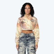 Cropped Galaxy Light Jacket - Cosmic Latte