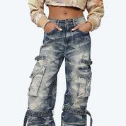 High Rise Wide Leg Jeans - Blue Toast