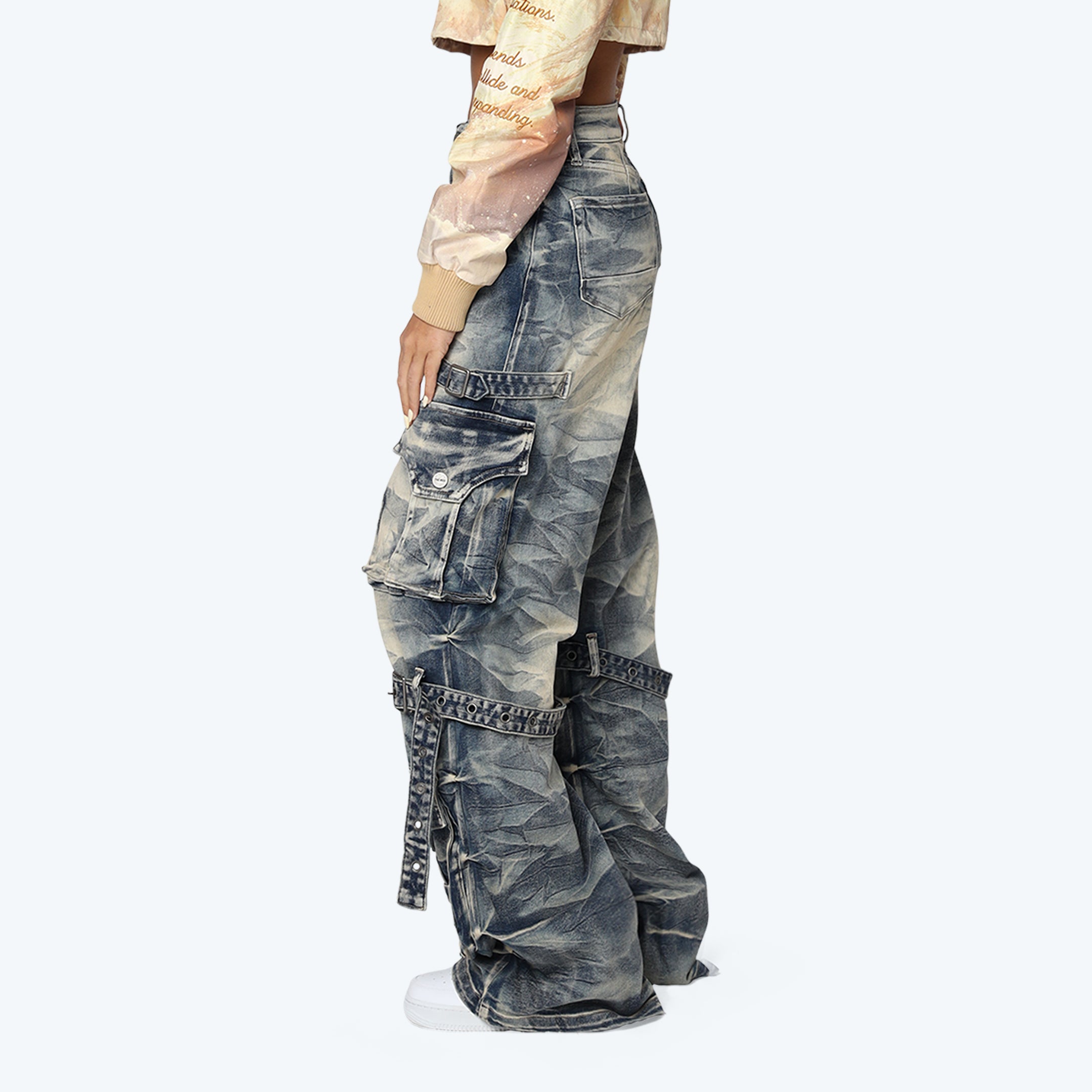 High Rise Wide Leg Jeans - Blue Toast