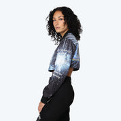 Cropped Galaxy Light Jacket - Deep Space