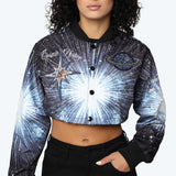Cropped Galaxy Light Jacket - Deep Space