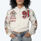 Varsity Cropped Light Jacket - Ginger