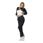 Smoke Rise RED Windbreaker Multi Bungee Joggers - Black