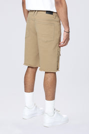 Doodle Graphic Resort Twill Shorts - Khaki