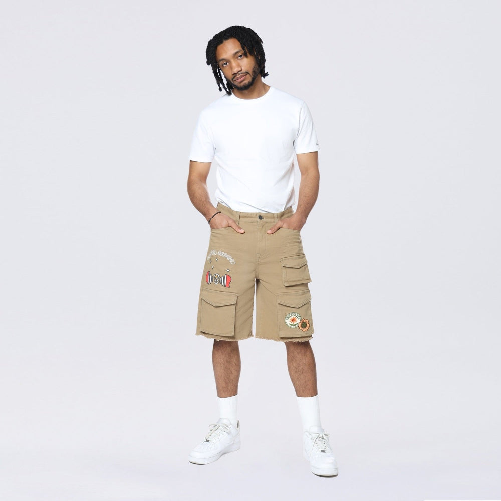 11" Doodle Graphic Resort Twill Shorts - Khaki