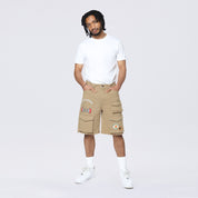 11" Doodle Graphic Resort Twill Shorts - Khaki