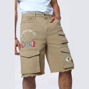 Smoke Rise Doodle Graphic Resort Twill Shorts - Khaki