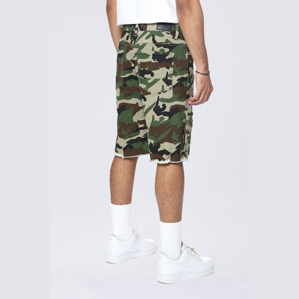 Smoke Rise Doodle Graphic Resort Twill Shorts - Wood Camo