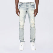 Slim Wave Effect Jeans - Maple Blue