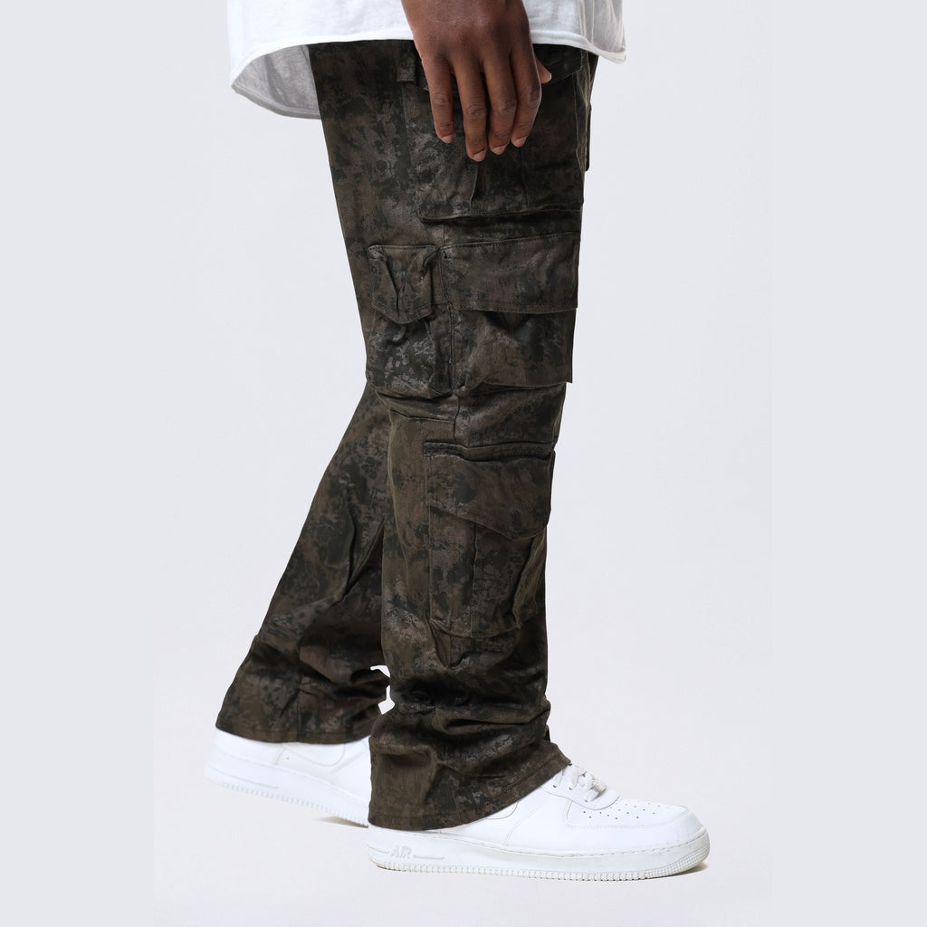 Smoke Rise Big and Tall Big and Tall - Utility Metallic Print Twill Pants - Hawthorne