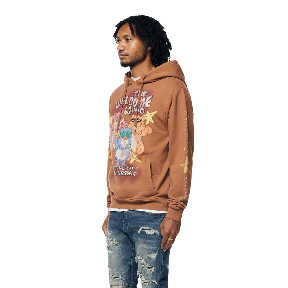 Smoke Rise Fun French Terry Pullover Hoodie - Brown
